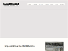 Tablet Screenshot of impressionsdentalstudios.com